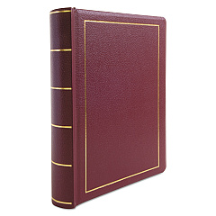Wilson Jones Binder for Corporation Minutes, 3 Posts, 2" Capacity, 11 x 8.5, Red w/Gold Trim (39611)