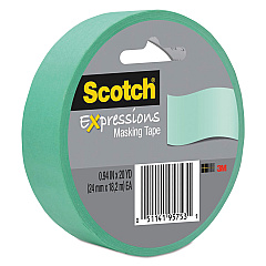 Scotch Expressions Masking Tape, 3" Core, 0.94" x 20 yds, Mint Green (3437MNT)