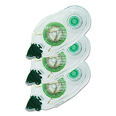 Tombow Mono Removable Adhesive Refill, 0.33" x 39.33 ft, Dries White, 3/Pack (62209)
