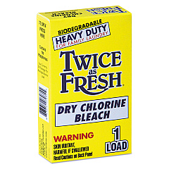 Twice as Fresh Heavy Duty Coin-Vend Powdered Chlorine Bleach, 1 load, 100/Carton (2979646)