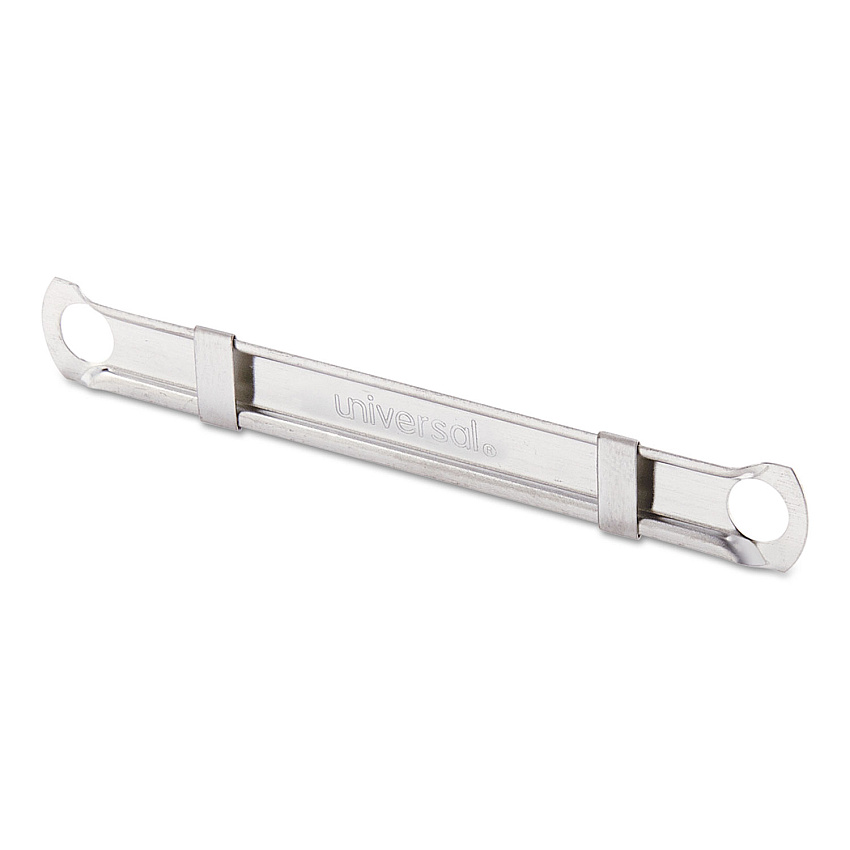 Universal Two-Piece Paper Fasteners, 3.5" Capacity, 2.75" Center to Center, Silver, 100/Box (UNV81024)
