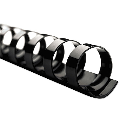 GBC CombBind Standard Spines, 2" Diameter, 450 Sheet Capacity, Black, 50/Box (4200022)