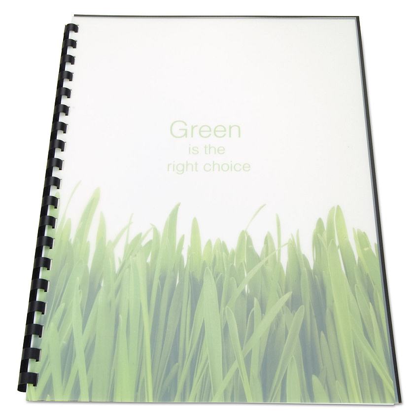 GBC 100% Recycled Poly Binding Cover, Frost, 11 x 8.5, Unpunched, 25/Pack (25817)