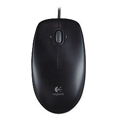 Logitech M100 Corded Optical Mouse, USB 2.0, Left/Right Hand Use, Black (910001601)