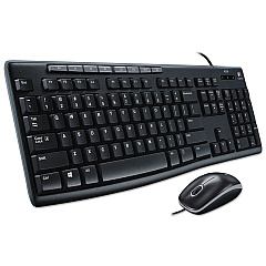 Logitech Wired Media Combo MK200, USB 2.0, Black (920002714)