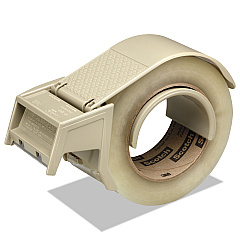 Scotch Compact and Quick Loading Dispenser for Box Sealing Tape, 3" Core, For Rolls Up to 2" x 50 m, Gray (H122)