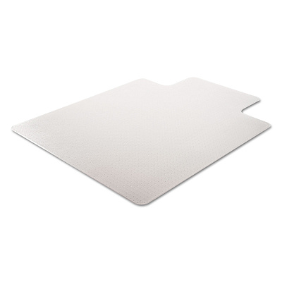 deflecto SuperMat Frequent Use Chair Mat for Medium Pile Carpet, 45 x 53, Wide Lipped, Clear (CM14233)