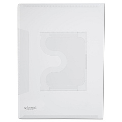 Universal Transparent Deluxe Locking Project Files with CD-ROM Holder, Letter Size, Clear, 25/Pack (UNV50780)