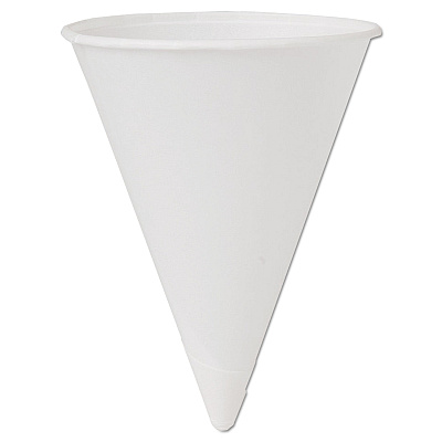 Dart Cone Water Cups, Cold, Paper, 4 oz, White, 200/Bag, 25 Bags/Carton (4BRCT)