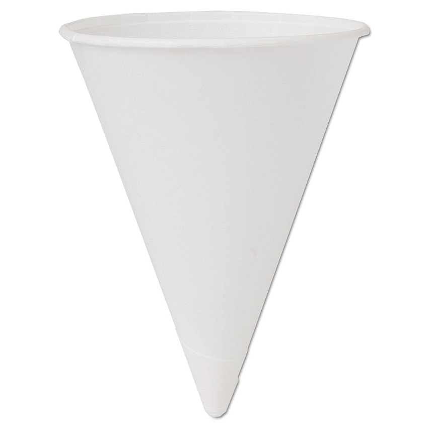 Dart Cone Water Cups, Cold, Paper, 4 oz, White, 200/Bag, 25 Bags/Carton (4BRCT)
