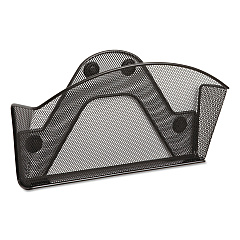 Safco Onyx Magnetic Mesh Panel Accessories, Single File Pocket, 13 x 4.25 x 7.25, Black (4176BL)
