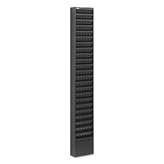 Safco Steel Magazine Rack, 23 Compartments, 10w x 4d x 65.5h, Black (4322BL)