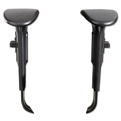 Safco Adjustable T-Pad Arms for Alday and Vue Series Task Chairs, 3.5w x 10.5d x 14h, Black, 1 Pair (3399BL)