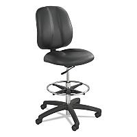 Safco Apprentice II Extended-Height Chair, Supports Up to 250 lb, 22" to 32" Seat Height, Black (7084BL)
