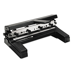 Swingline 40-Sheet Heavy-Duty Two- to Four-Hole Adjustable Heavy-Duty Paper Punch, 9/32" Holes, Black (74450)