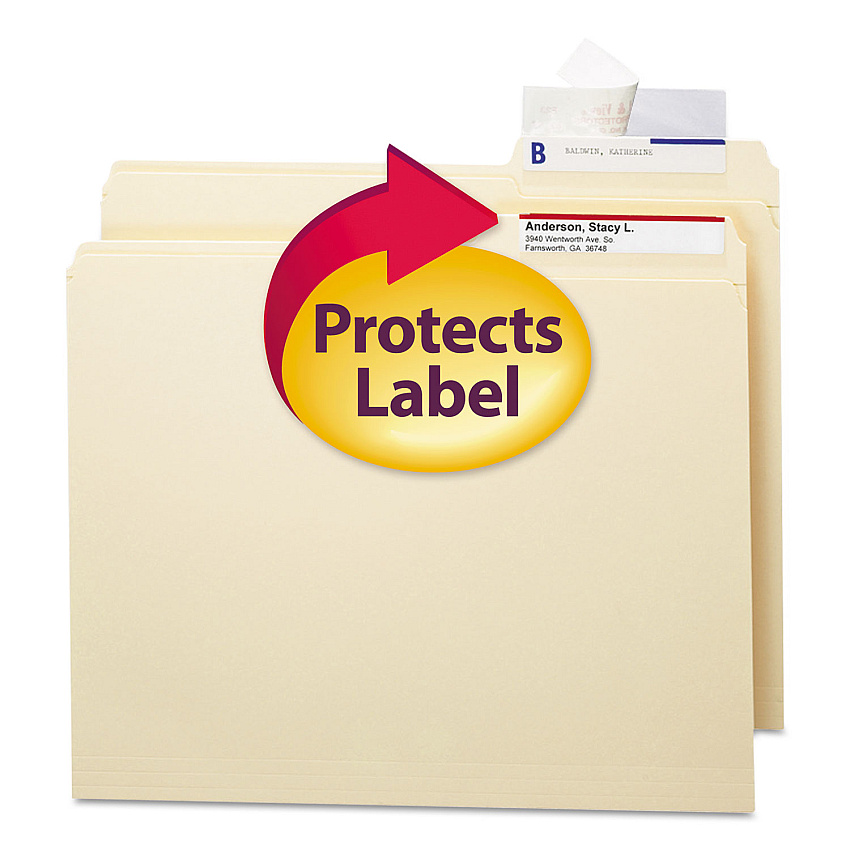 Smead Seal and View File Folder Label Protector, Clear Laminate, 3-1/2x1-11/16, 100/Pack (67600)