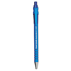 Paper Mate FlexGrip Ultra Ballpoint Pen, Retractable, Fine 0.8 mm, Blue Ink, Black/Blue Barrel, Dozen (9560131)