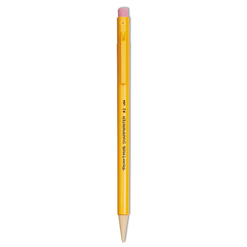 Paper Mate Sharpwriter Mechanical Pencil, 0.7 mm, HB (#2.5), Black Lead, Classic Yellow Barrel, Dozen (3030131C)