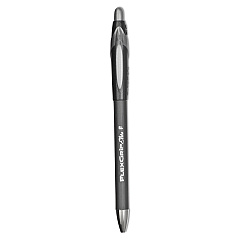 Paper Mate FlexGrip Elite Ballpoint Pen, Retractable, Fine 0.8 mm, Black Ink, Black Barrel, Dozen (85582)