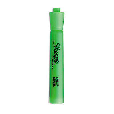 Sharpie Tank Style Highlighters, Fluorescent Green Ink, Chisel Tip, Green Barrel, Dozen (25026)