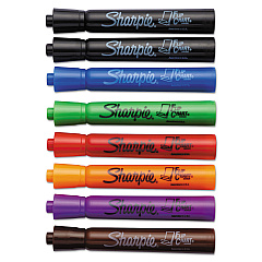 Sharpie Flip Chart Marker, Broad Bullet Tip, Assorted Colors, 8/Set (22480PP)