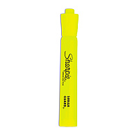 Sharpie Tank Style Highlighters, Fluorescent Yellow Ink, Chisel Tip, Yellow Barrel, Dozen (25025)
