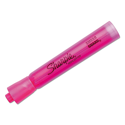 Sharpie Tank Style Highlighters, Pink Ink, Chisel Tip, Pink Barrel, Dozen (25009)