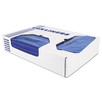 Heritage Healthcare Biohazard Printed Can Liners, 20-30 gal, 1.3 mil, 30" x 43", Blue, 200/Carton (A6043PX)
