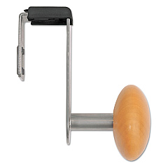 Alba Cubicle Garment Peg, 1 Hook, 1 1/5 x 1 3/8 x 4 3/10, Metallic Gray (PM1PARTBO)