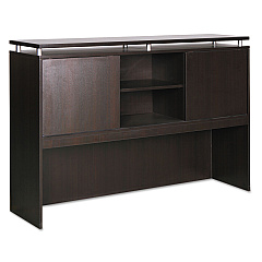 Alera Sedina Series Hutch with Sliding Doors, 72w x 15d x 42.5h, Espresso (ALESE267215ES)