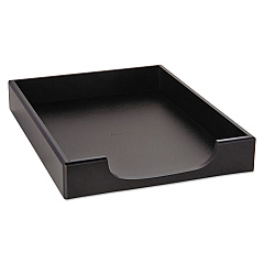 Rolodex Wood Tones Desk Tray, 1 Section, Letter Size Files, 8.5" x 11", Black (62523)