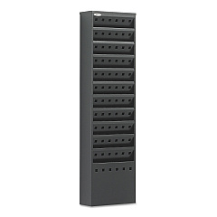 Safco Steel Magazine Rack, 11 Compartments, 10w x 4d x 36.25h, Black (4321BL)
