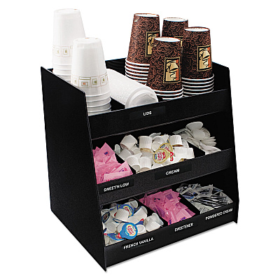Vertiflex Commercial Grade Vertical Condiment Organizer, 14 1/2w x 11 3/4d x 15h, Black (VFC1515)
