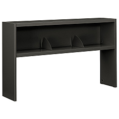 HON 38000 Series Stack On Open Shelf Hutch, 60w x 13.5d x 34.75h, Charcoal (386560NS)