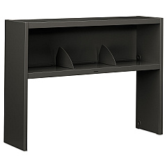 HON 38000 Series Stack On Open Shelf Hutch, 48w x 13.5d x 34.75h, Charcoal (386548NS)