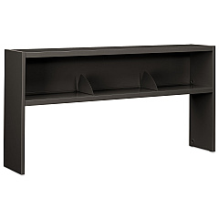 HON 38000 Series Stack On Open Shelf Hutch, 72w x 13.5d x 34.75h, Charcoal (386572NS)