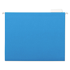 AbilityOne 7530013649499 SKILCRAFT Hanging File Folder, Letter Size, 1/5-Cut Tabs, Blue, 25/Box