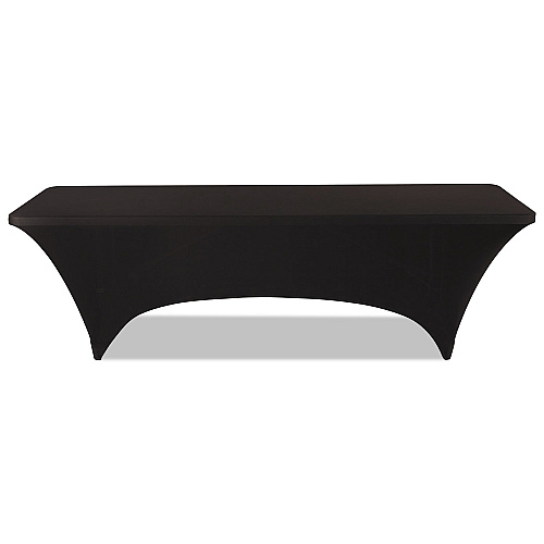 Iceberg iGear Fabric Table Cover, Polyester/Spandex, 30" x 96", Black (16531)