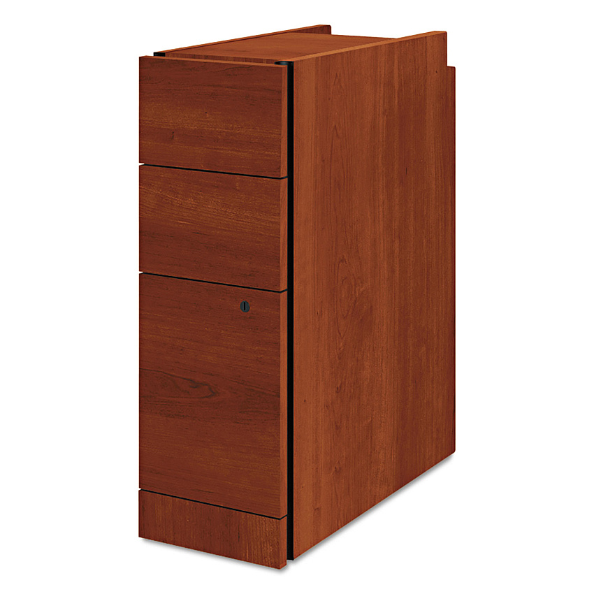 HON Narrow Pedestal, Left or Right, 3-Drawers: Box/Box/File, Legal/Letter, Cognac, 9.5" x 22.75" x 28" (105093CO)