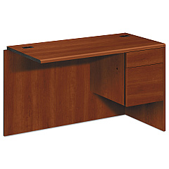 HON 10700 "L" Workstation Return, Right 3/4 Pedestal, 48w x 24d x 29 1/2h, Cognac (10715RCO)