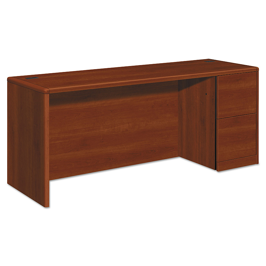 HON 10700 Series Right Pedestal Credenza, 72w x 24d x 29.5h, Cognac (10707RCO)