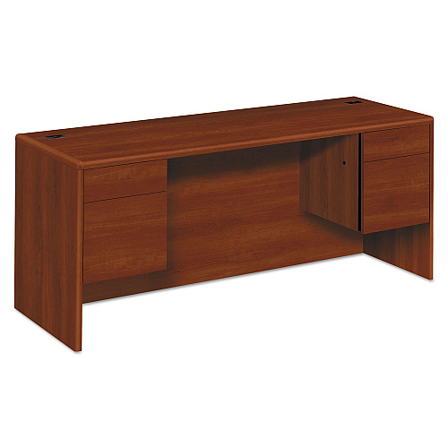 HON 10700 Kneespace Credenza, 3/4 Height Pedestals, 72w x 24d x 29.5h, Cognac (10743CO)