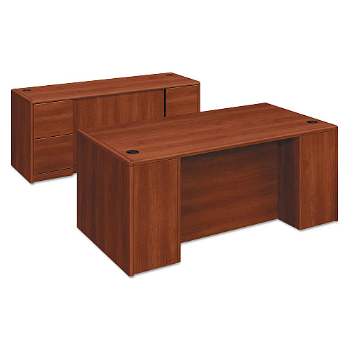HON 10700 Series Double Pedestal Desk with Full-Height Pedestals, 72" x 36" x 29.5", Cognac (10799CO)