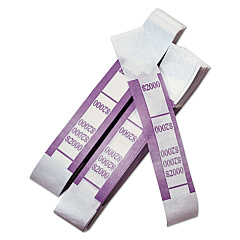 Iconex Color-Coded Kraft Currency Straps, $20 Bill, $2000, Self-Adhesive, 1000/Pack (94190065)