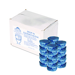 Fresh Products Drop-In Tank Non-Para Cleaner Block, Unscented, Blue, 24/Box (24DIF)
