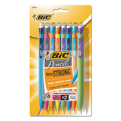 BIC Xtra-Strong Mechanical Pencil Value Pack, 0.9 mm, HB (#2.5), Black Lead, Assorted Barrel Colors, 24/Pack (MPLWP241)