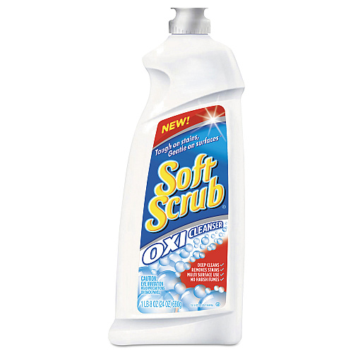 Soft Scrub Oxi Cleanser, Clean Scent, 24 oz Bottle, 9/Carton (02196CT)