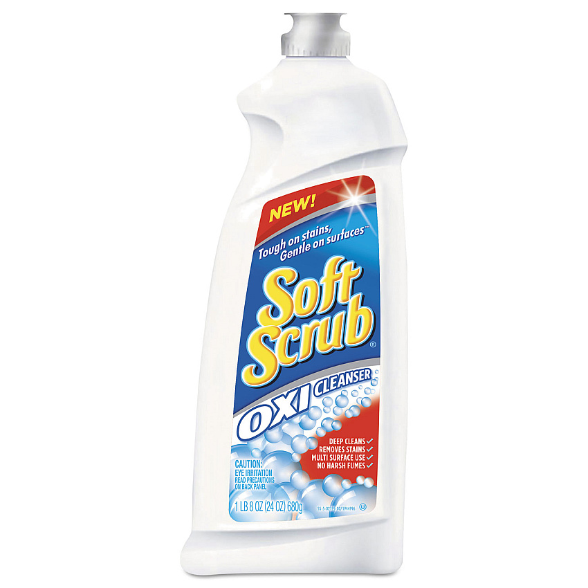 Soft Scrub Oxi Cleanser, Clean Scent, 24 oz Bottle, 9/Carton (02196CT)