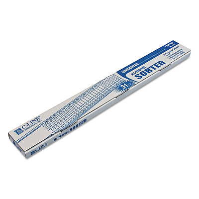 C-Line Plastic Indexed Sorter, 31 Dividers, Alpha/Numeric/Months/Dates/Days, Letter-Size, Blue Frame (30526)
