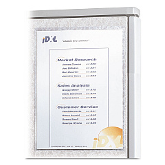 C-Line Cubicle Keepers Hook and Loop-Backed Display, 9.2 x 11.41, Velcro Mount, Clear, 2/Pack (38911)